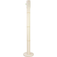 Produktbild von Silecomplaza Woody Deckenspanner Kratzbaum für Katzen mit schwarzen Sisalstämmen in Creme Edelplüsch 250-260 cm