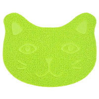 Produktbild von Silikon Napfunterlage für Katzen mit Kopf-Motiv in Grün