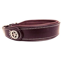 Produktbild von Silver Crown Carlotta Hundehalsband aus Leder in Braun für erwachsene Hunde