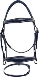 Produktbild von Silver Crown Cavaletti Trense ohne Zügel aus Leder für Vollblut in Schwarz und Silber