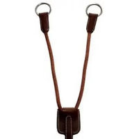 Produktbild von Silver Crown Elastische Martingalgabel aus Leder in Braun für Warmblut