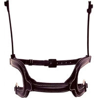 Produktbild von Silver Crown Reithalfter Cheval Corde aus Leder in Schwarz und Silber Fullsize