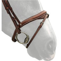 Produktbild von Silver Crown Reithalfter Flash Half Moon aus Leder in Braun