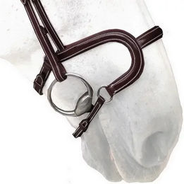 Produktbild von Silver Crown Reithalfter H Classique aus Leder für Warmblut in Braun