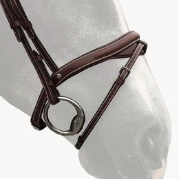 Produktbild von Silver Crown Reithalfter Halfmoon aus Leder in Braun