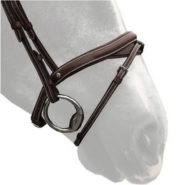 Produktbild von Silver Crown Reithalfter Halfmoon Braun für Vollblut