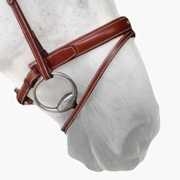 Produktbild von Silver Crown Reithalfter Pull Back aus Leder in Braun