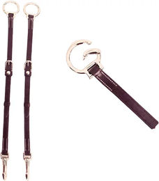 Produktbild von Silver Crown Ringgabel aus Leder für Warmblut in Silber und Braun