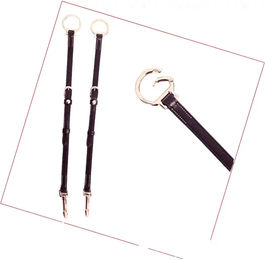 Produktbild von Silver Crown Ringgabel aus Leder in Schwarz