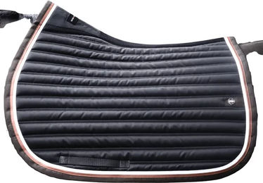 Produktbild von Silver Crown Satteldecke Slim Pro 2 für Pferde in Schwarz und Weiß