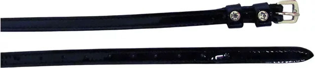 Produktbild von Silver Crown Sporenriemen für Pferde mit Strass in Schwarz aus Kunstleder Größe M