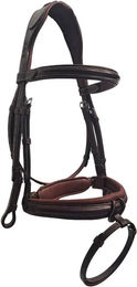 Produktbild von Silver Crown Style Comfort Leder Zaumzeug ohne Zügel für Pferde in Schwarz oder Weiß