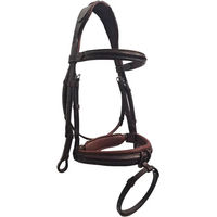 Produktbild von Silver Crown Style Comfort Leder Zaumzeug ohne Zügel für Pferde in Schwarz oder Weiß