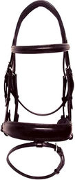 Produktbild von Silver Crown Trensenzaum mit Zügeln aus Leder in Schwarz