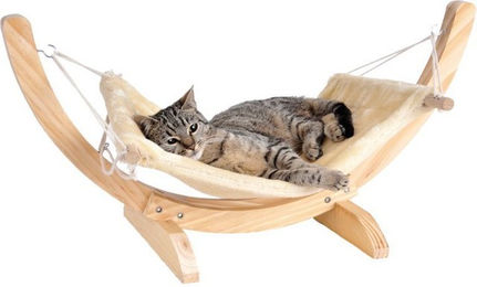 Produktbild von Silvio Design Cat Relax Katzen-Hängematte aus Plüsch in Beige