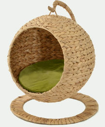 Silvio Design Hängekorb aus Wasserhyazinthe in Olivgrün 47 x 43 x 40 cm – Bild 1 von 3