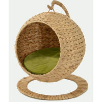 Produktbild von Silvio Design Hängekorb aus Wasserhyazinthe in Olivgrün 47 x 43 x 40 cm