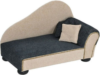 Produktbild von Silvio Design Heimtier-Ottomane Leroy Hundebett aus Stoff in Sand-Anthrazit