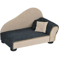Produktbild von Silvio Design Heimtier-Ottomane Leroy Hundebett aus Stoff in Sand-Anthrazit
