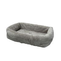Produktbild von Silvio Design Hundebett de Luxe aus Plüsch Grau 45 x 75 x 17 cm waschbar