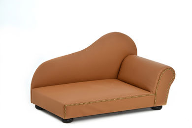Produktbild von Silvio Design Hundebett Heimtierottomane aus Kunstleder in Beige und Braun Gr. 2