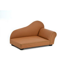 Produktbild von Silvio Design Hundebett Heimtierottomane aus Kunstleder in Beige und Braun Gr. 2