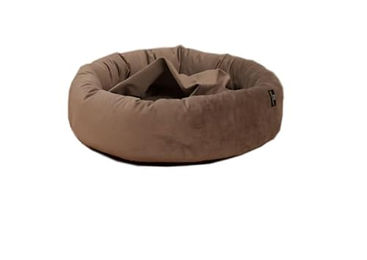 Silvio Design Hundebett Kuschelinsel aus Polyester in Grau oder Beige Größe S – Bild 1 von 4
