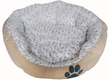 Produktbild von Silvio Design Hundebett Kuschelsofa Snow aus Plüsch in Beige Größe M