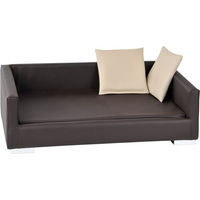 Produktbild von Silvio Design Hundebett Lucky aus Kunstleder in Braun-Beige