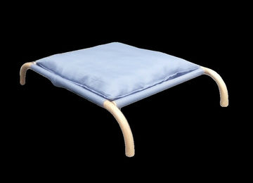 Produktbild von Silvio Design Hundebett Pablo Gr. 1 Blau aus Baumwolle mit waschbarem Kissen 80x58x15 cm