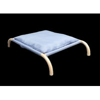 Produktbild von Silvio Design Hundebett Pablo Gr. 1 Blau aus Baumwolle mit waschbarem Kissen 80x58x15 cm