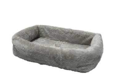 Produktbild von Silvio Design Hundebett Tiersofa de Luxe aus Plüsch Grau B65 x T90 x H20 cm waschbar