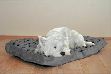 Silvio Design Hundekissen Liegewiese aus Plüsch Grau Größe 2 B42xT75xH8cm – Bild 1 von 2