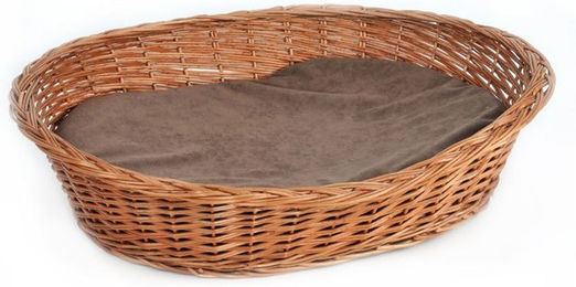 Produktbild von Silvio Design Hundekorb aus Weide natur mit Kissen in Braun und Beige