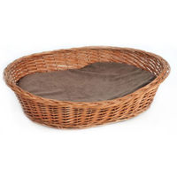 Produktbild von Silvio Design Hundekorb aus Weide natur mit Kissen in Braun und Beige