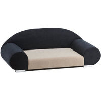 Produktbild von Silvio Design Hundesofa Amie für kleine und mittlere Hunde aus Stoff in Schwarz-Weiß 53x122x45 cm