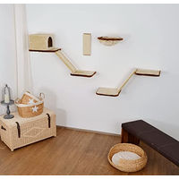 Produktbild von Silvio Design Katzen-Kletterwand Beige 8-teilig mit Sisal