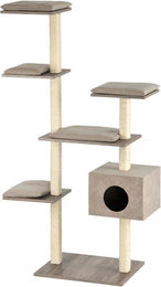 Produktbild von Silvio Design Katzen-Kratzbaum Cosy mit Kissen in Sand und Sisal-Elementen 50x110x175 cm