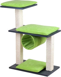 Silvio Design Katzen-Kratzbaum Cosy mit Sisal und Kissen, Anthrazit/Grün, 36x80x86 cm – Bild 1 von 1