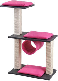 Produktbild von Silvio Design Katzen-Kratzbaum Cosy mit Sisal und Kissen in Anthrazit und Pink, 36x80x86 cm