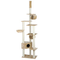 Produktbild von Silvio Design Katzen Kratzbaum mit Deckenspanner in Beige aus Plüsch B60 x T80 x H230-260 cm