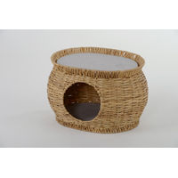 Produktbild von Silvio Design Katzen Kuschelhöhle Flynn Wasserhyazinthe-Imitat Braun Beige 50 x 40 x 30 cm