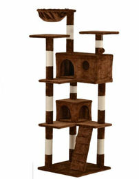 Produktbild von Silvio Design Katzenbaum Marley Kratzbaum für Katzen in Braun mit Sisal Maße ca. 50 x 50 x 150 cm