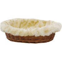 Produktbild von Silvio Design Katzenbett aus Weide mit Bezug beige 52x40x16 cm