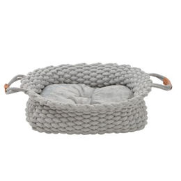 Silvio Design Katzenbett Holly Kuschelbett aus Baumwolle Grau Größe S – Bild 1 von 2