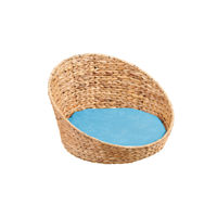 Produktbild von Silvio Design Katzenbett Queeny aus Naturweide in Türkis mit Kissen