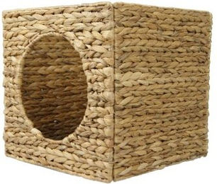 Silvio Design Katzenhöhle Kuschelbox Berry Bananenblatt Rosa Natur – Bild 1 von 3
