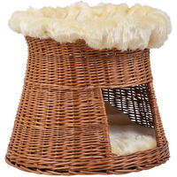 Produktbild von Silvio Design Katzenkorb Korbturm mit Cataria natur-beige 55x55x50 cm