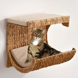 Silvio Design Katzenliege Cäsar natur mit rohweißem Kissen - 1100 g – Bild 1 von 3