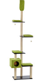 Silvio Design Kratzbaum Bashira mit Deckenspanner in Grün und Anthrazit – Bild 1 von 1